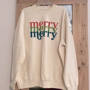 Merry Christmas sweatshirt size XL, never worn